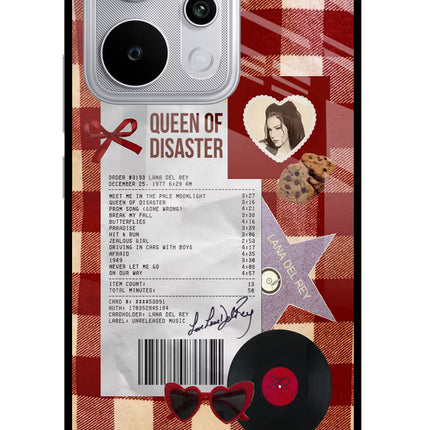 Queen of Disaster Realme P4 Power 5G Glass Case Back Cover by Casekaro
