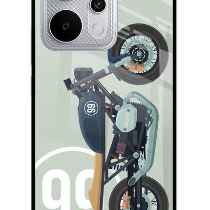 Classic Cafe Racer 99 Realme P4 Power 5G Glass Case Back Cover by Casekaro