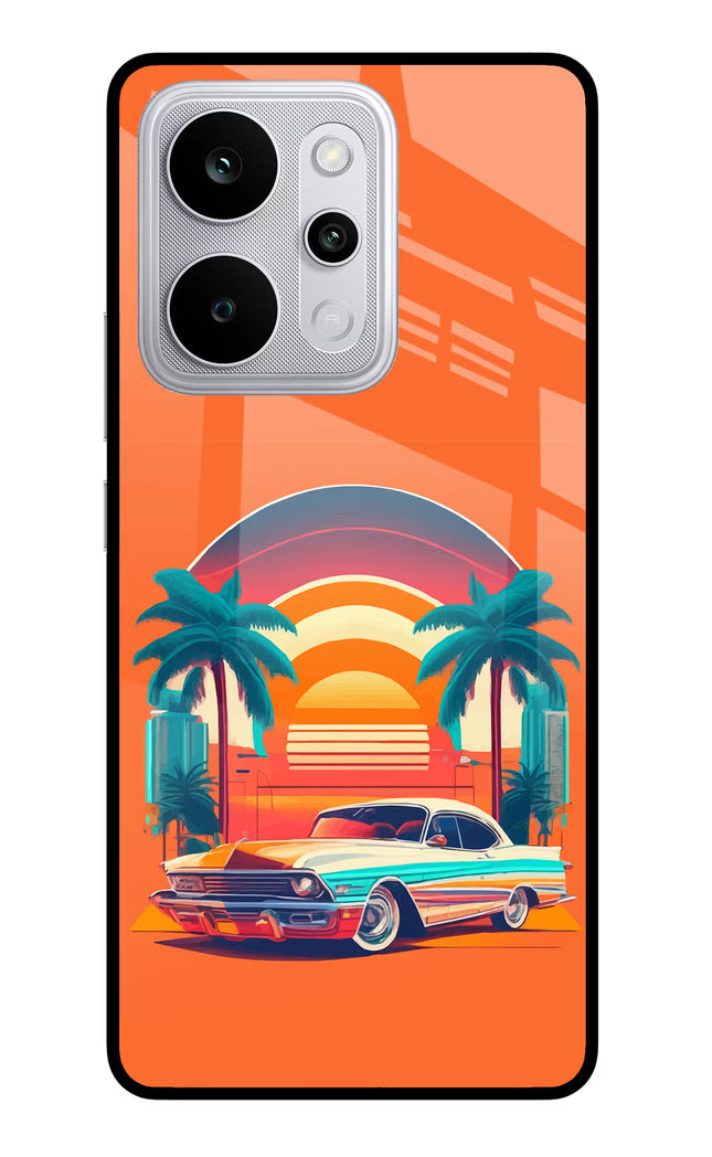 Palm Drive 80s Realme P4 Power 5G Glass Case Back Cover by Casekaro