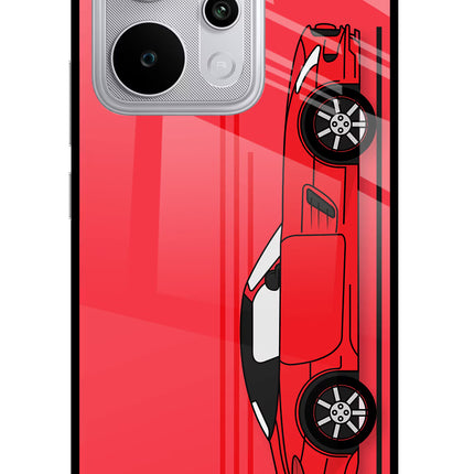 Red Velocity Realme P4 Power 5G Glass Case Back Cover by Casekaro