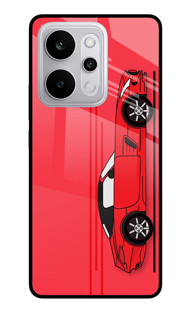 Red Velocity Realme P4 Power 5G Glass Case Back Cover by Casekaro