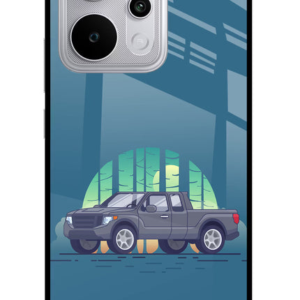 Retro Garage Vibe Realme P4 Power 5G Glass Case Back Cover by Casekaro