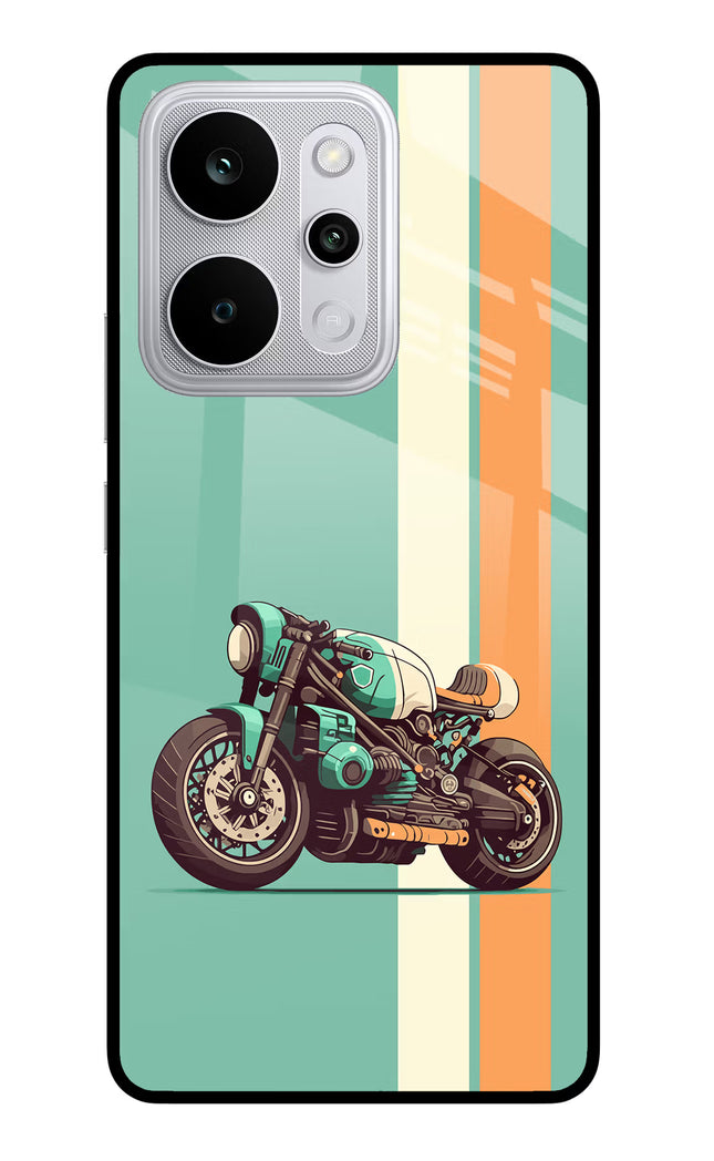 Striped Moto Drift Realme P4 Power 5G Glass Case Back Cover by Casekaro