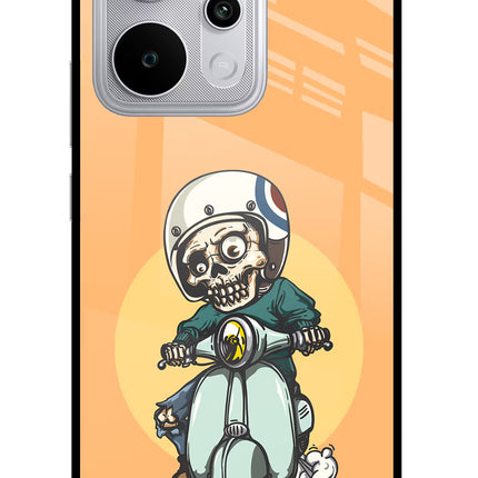 Undead Biker Realme P4 Power 5G Glass Case Back Cover by Casekaro