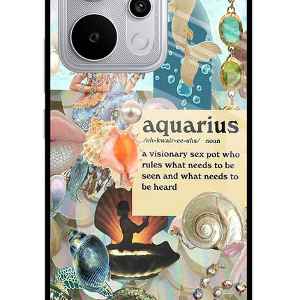 Aquarius Zodiac Realme P4 Power 5G Glass Case Back Cover by Casekaro