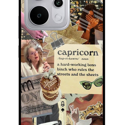 Capricorn Zodiac Realme P4 Power 5G Glass Case Back Cover by Casekaro