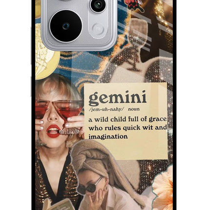 Gemini Zodiac Realme P4 Power 5G Glass Case Back Cover by Casekaro
