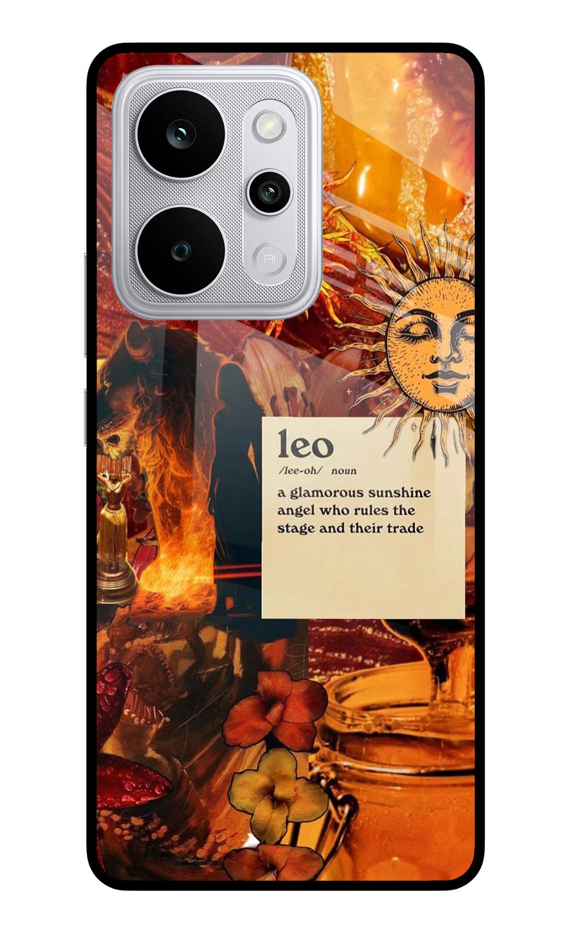Leo Zodiac Realme P4 Power 5G Glass Case