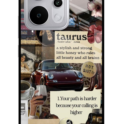 Taurus Zodiac Realme P4 Power 5G Glass Case Back Cover by Casekaro