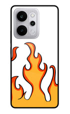 Fired Up – White Realme P4 Power 5G Glass Case Back Cover by Casekaro