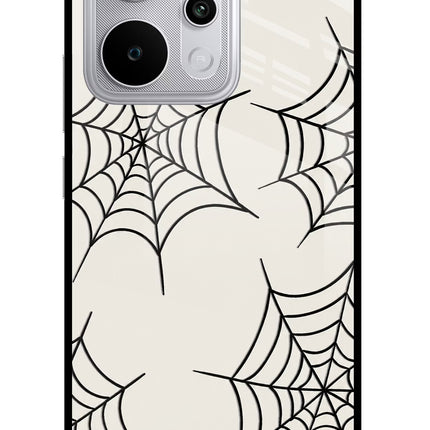 Spider Web Realme P4 Power 5G Glass Case Back Cover by Casekaro