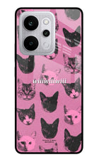 Pink Cats Realme P4 Power 5G Glass Case Back Cover by Casekaro