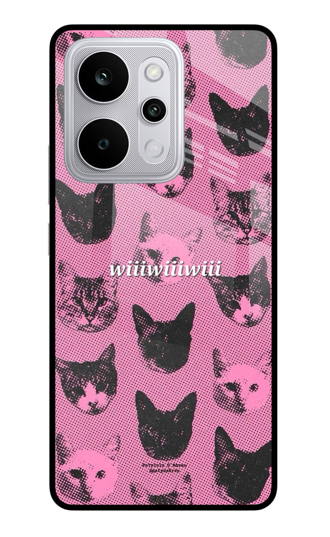 Pink Cats Realme P4 Power 5G Glass Case Back Cover by Casekaro