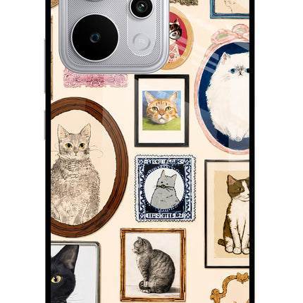 Mirror Cats Realme P4 Power 5G Glass Case Back Cover by Casekaro