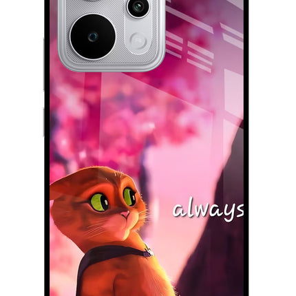 Always Cat Realme P4 Power 5G Glass Case Back Cover by Casekaro