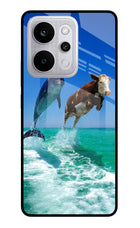 Dolphin vs Cow Realme P4 Power 5G Glass Case Back Cover by Casekaro