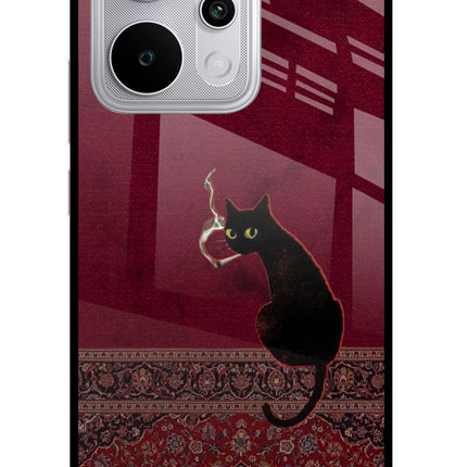 Midnight Cat Realme P4 Power 5G Glass Case