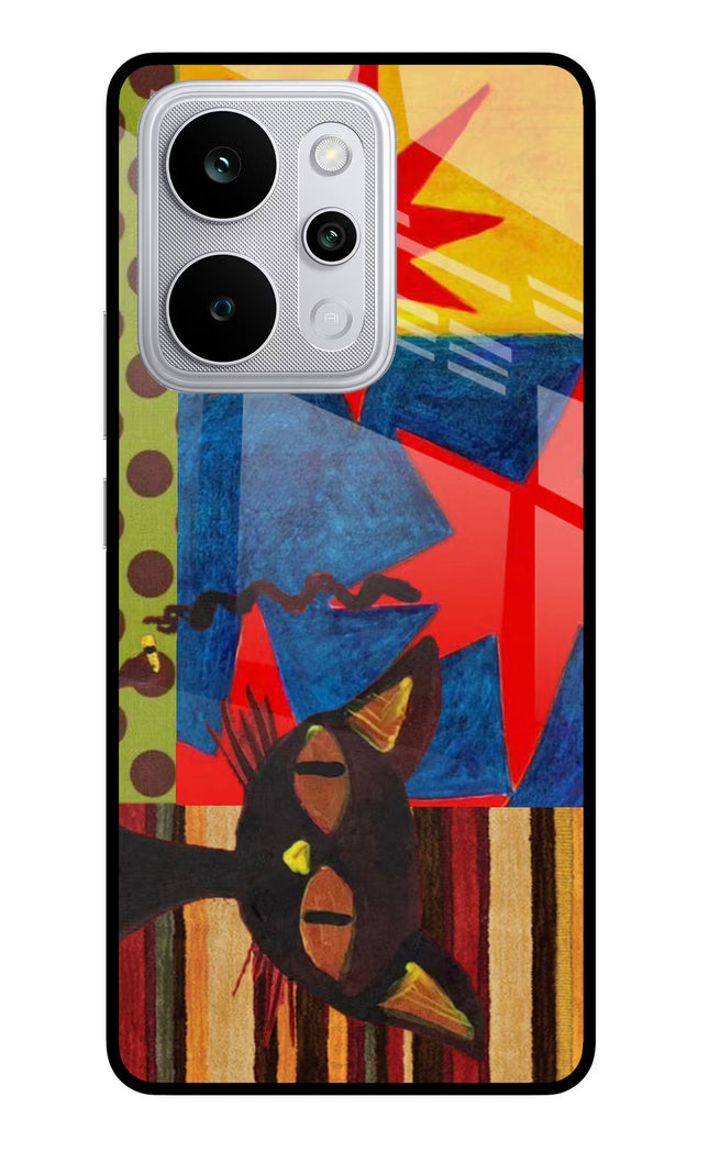 Pop Cat Realme P4 Power 5G Glass Case Back Cover by Casekaro