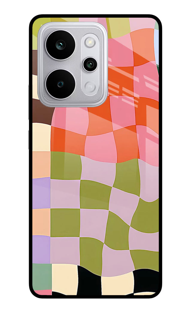 Wavy Grid Realme P4 Power 5G Glass Case Back Cover by Casekaro