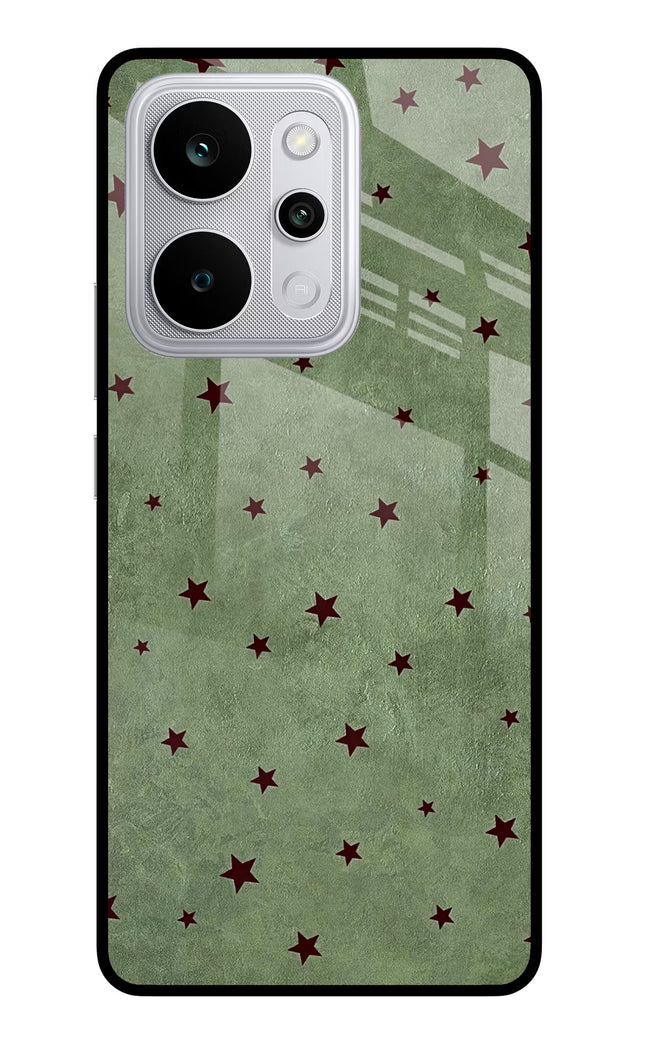 Green Stars Realme P4 Power 5G Glass Case Back Cover by Casekaro