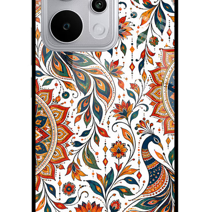 White Mayura Realme P4 Power 5G Glass Case