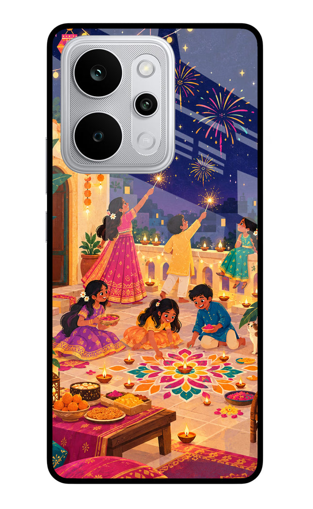 Diwali Night Realme P4 Power 5G Glass Case Back Cover by Casekaro