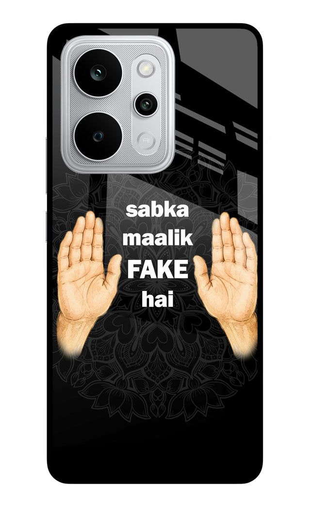 Sabka Malik Fake Realme P4 Power 5G Glass Case Back Cover by Casekaro
