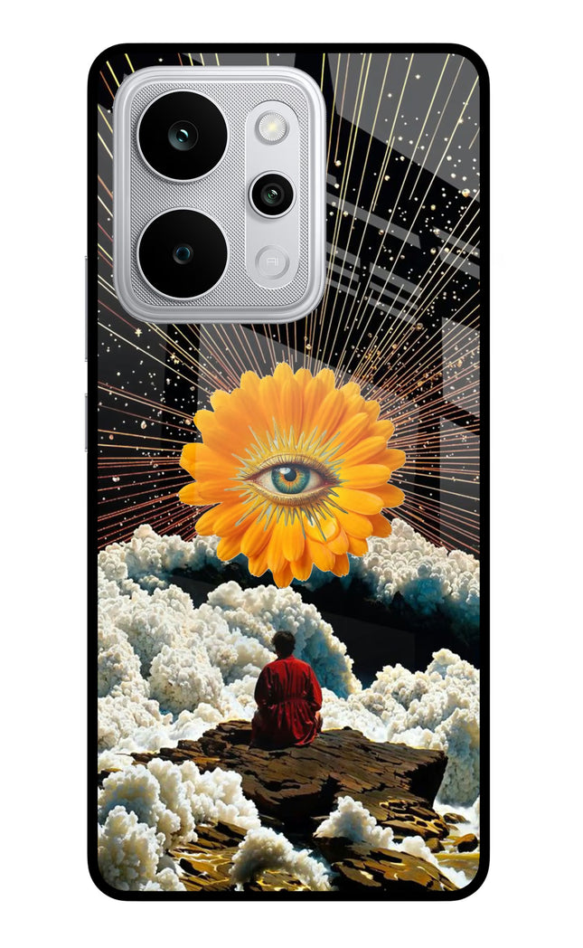 Cosmic Flower Realme P4 Power 5G Glass Case Back Cover by Casekaro