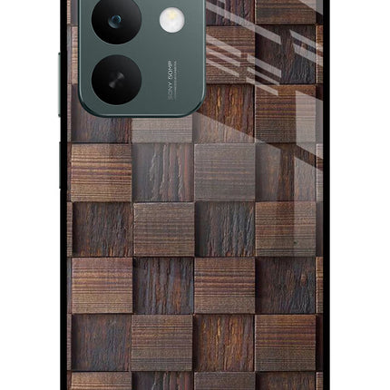 Wooden Cube Design Realme C85 5G Glass Case Back Cover by Casekaro