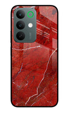 Red Marble Design Realme C85 5G Glass Case Back Cover by Casekaro