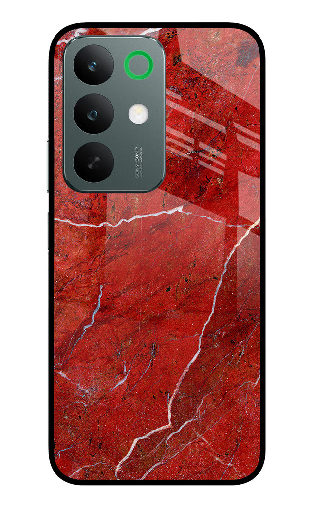 Red Marble Design Realme C85 5G Glass Case Back Cover by Casekaro