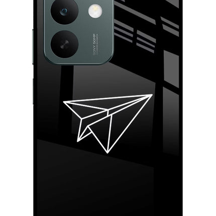 Paper Plane White Realme C85 5G Glass Case Back Cover by Casekaro