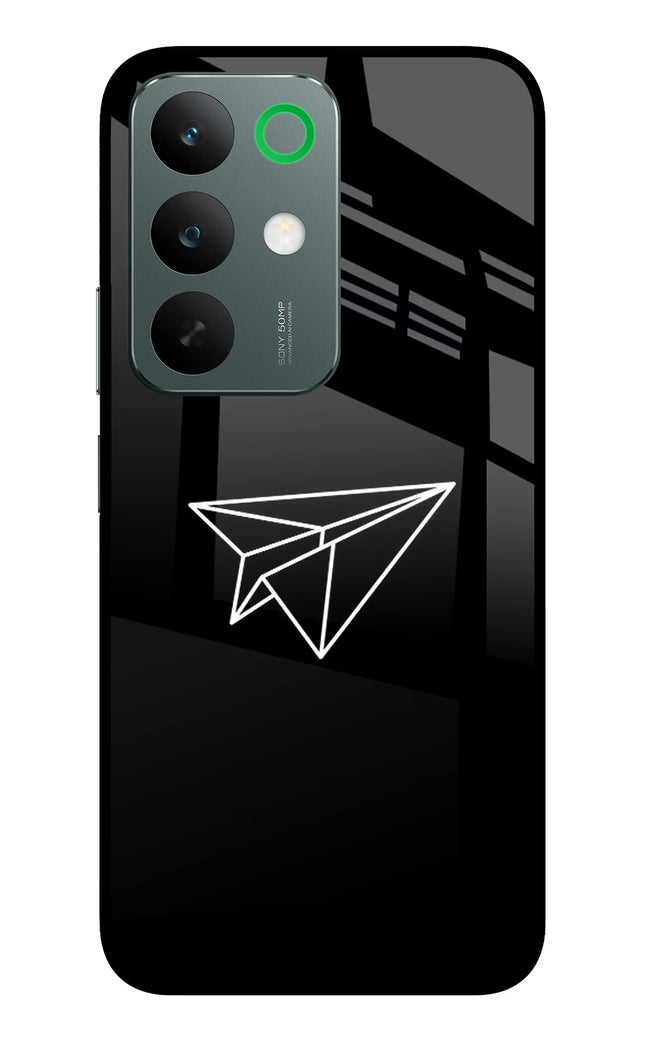 Paper Plane White Realme C85 5G Glass Case Back Cover by Casekaro