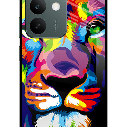Lion Realme C85 5G Glass Case Back Cover by Casekaro