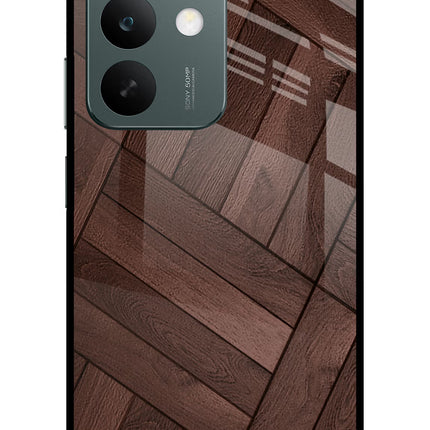 Wooden Texture Design Realme C85 5G Glass Case Back Cover by Casekaro
