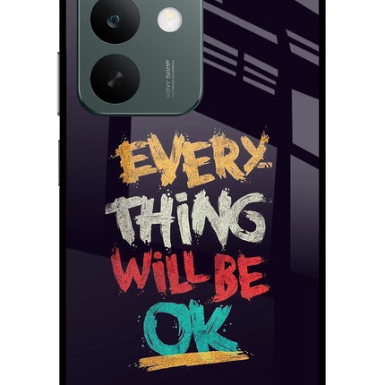 Everything Will Be Ok Realme C85 5G Glass Case Back Cover by Casekaro