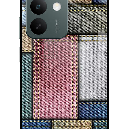 Multicolor Jeans Realme C85 5G Glass Case Back Cover by Casekaro
