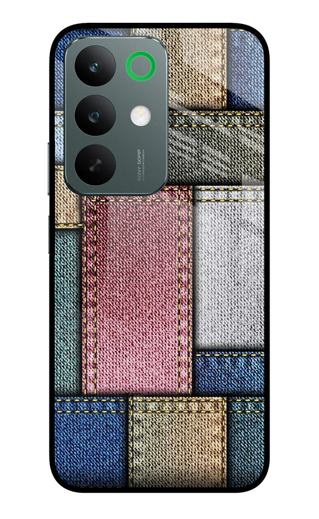 Multicolor Jeans Realme C85 5G Glass Case Back Cover by Casekaro