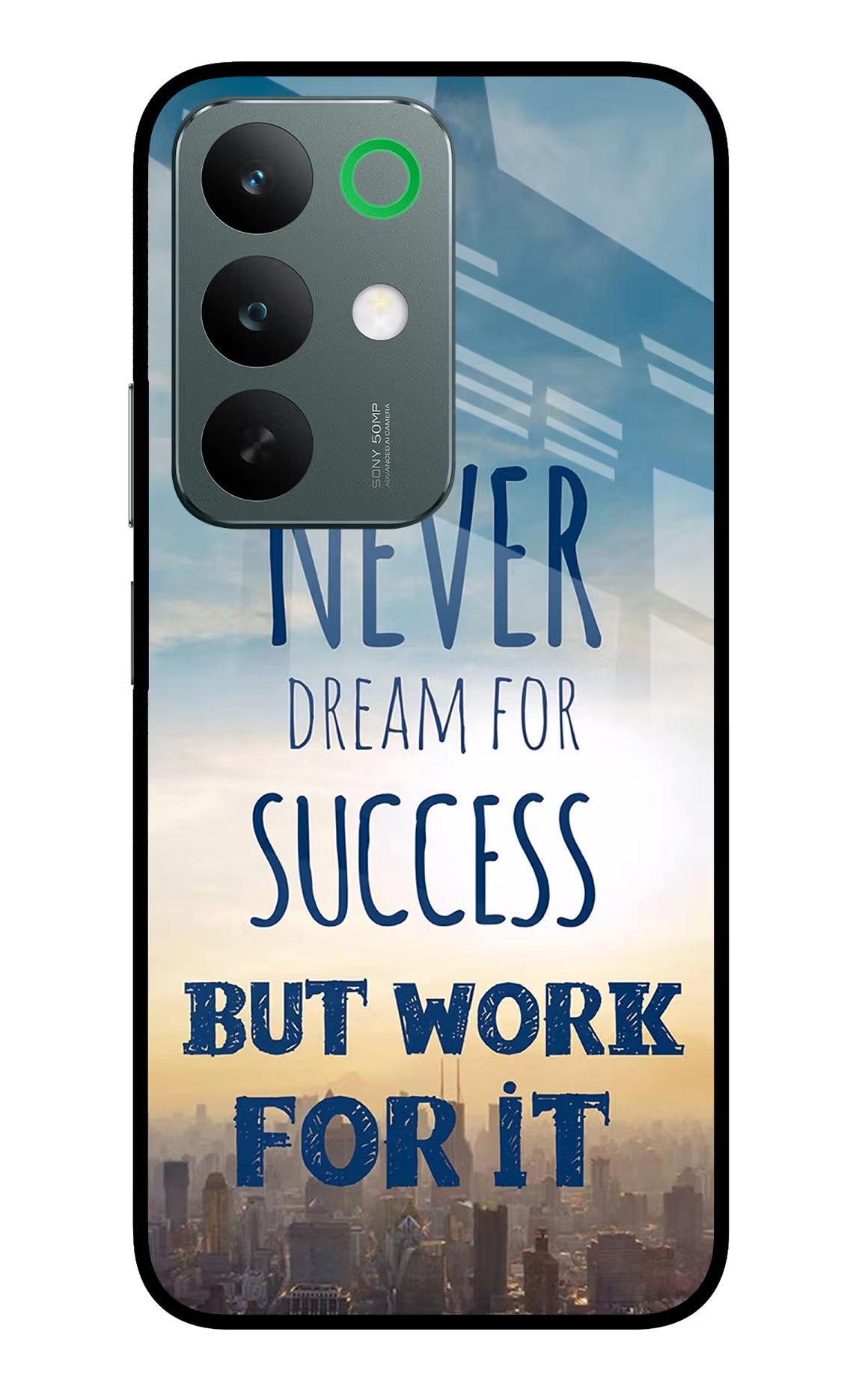 Never Dream For Success But Work For It Realme C85 5G Glass Case