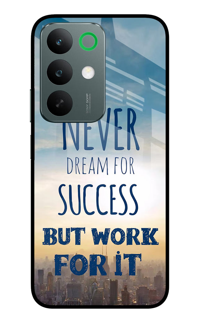 Never Dream For Success But Work For It Realme C85 5G Glass Case Back Cover by Casekaro
