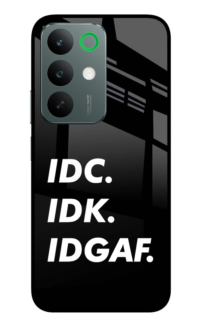 Idc Idk Idgaf Realme C85 5G Glass Case Back Cover by Casekaro
