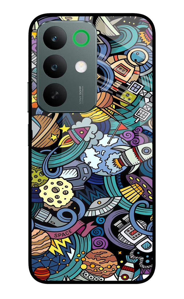 Space Abstract Realme C85 5G Glass Case Back Cover by Casekaro