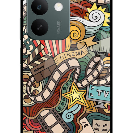 Cinema Abstract Realme C85 5G Glass Case Back Cover by Casekaro