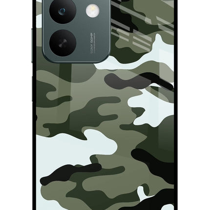 Camouflage Realme C85 5G Glass Case Back Cover by Casekaro
