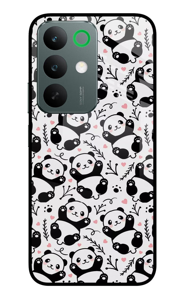 Cute Panda Realme C85 5G Glass Case Back Cover by Casekaro