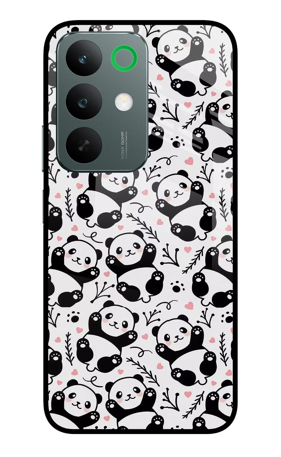 Cute Panda Realme C85 5G Back Cover, Glass case
