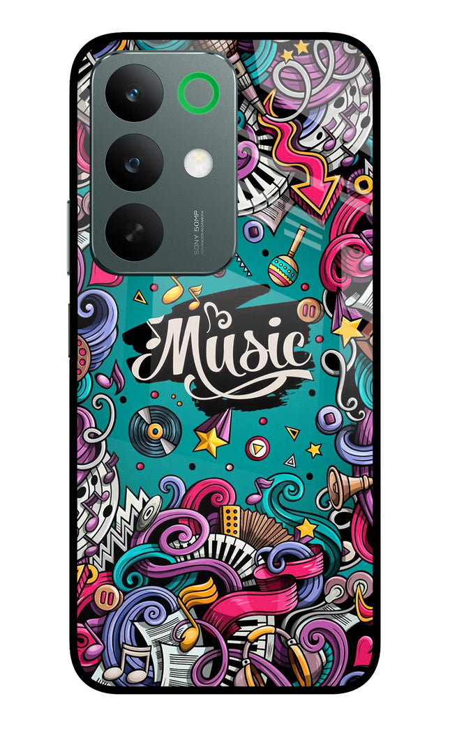 Music Graffiti Realme C85 5G Glass Case Back Cover by Casekaro