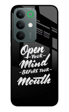 Open Your Mind Before Your Mouth Realme C85 5G Glass Case Back Cover by Casekaro