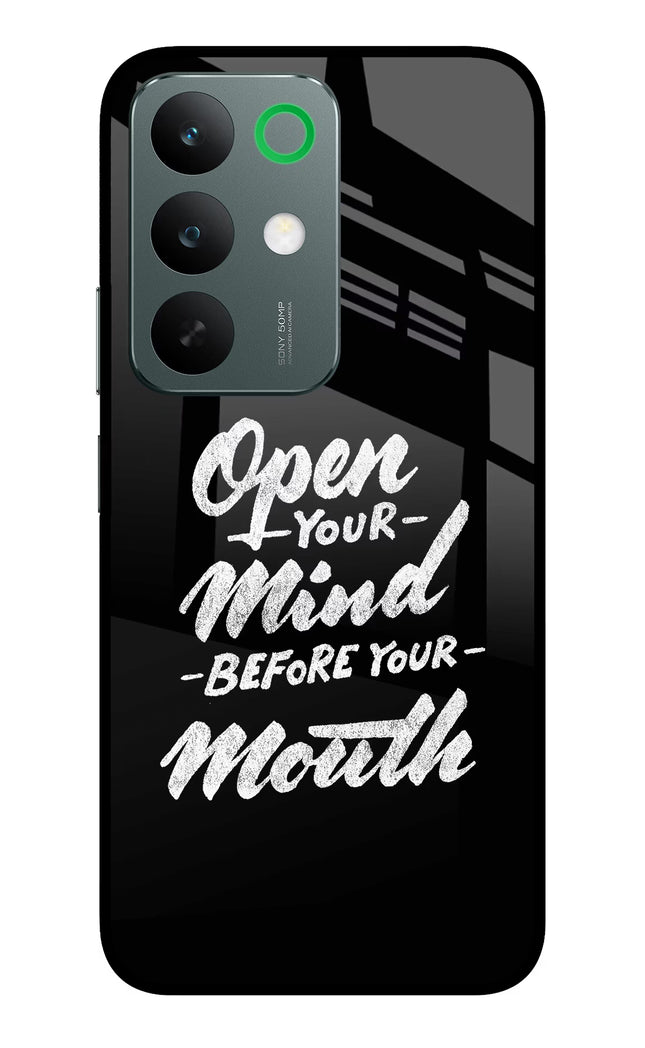 Open Your Mind Before Your Mouth Realme C85 5G Glass Case Back Cover by Casekaro