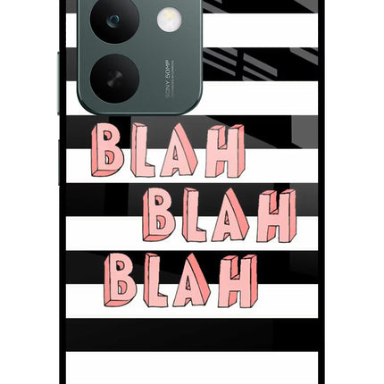 Blah Blah Blah Realme C85 5G Glass Case Back Cover by Casekaro